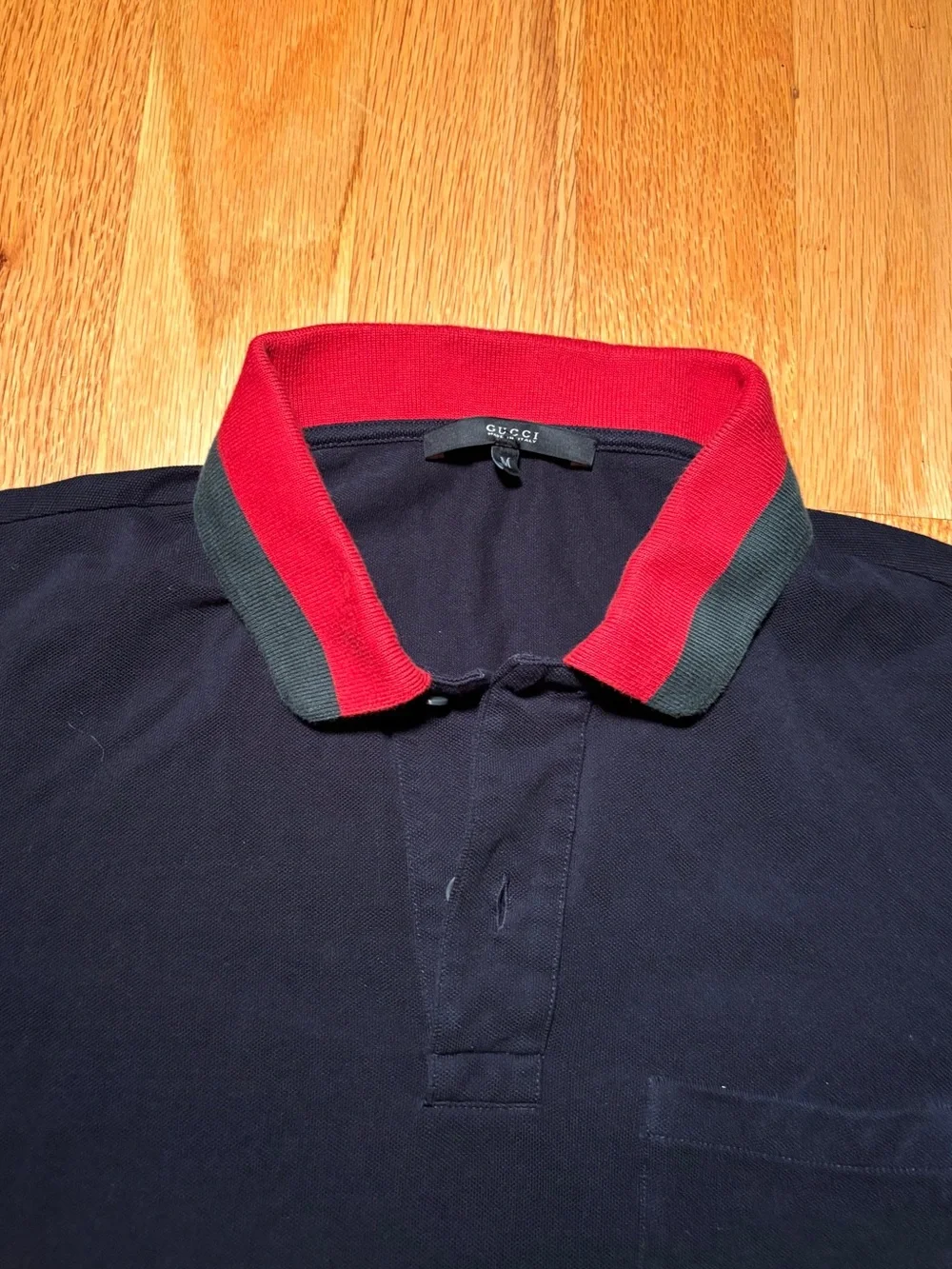 Gucci Runway Stripe Collar Polo Shirt